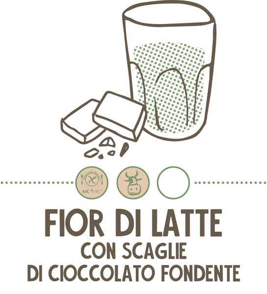 Fior di latte con scaglie di cioccolato fondente